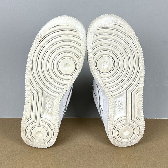 Nike Air Force 1 Leather Athletic Shoes Youth 5Y Womens 6.5 White DH2920-111 - Picture 7 of 10